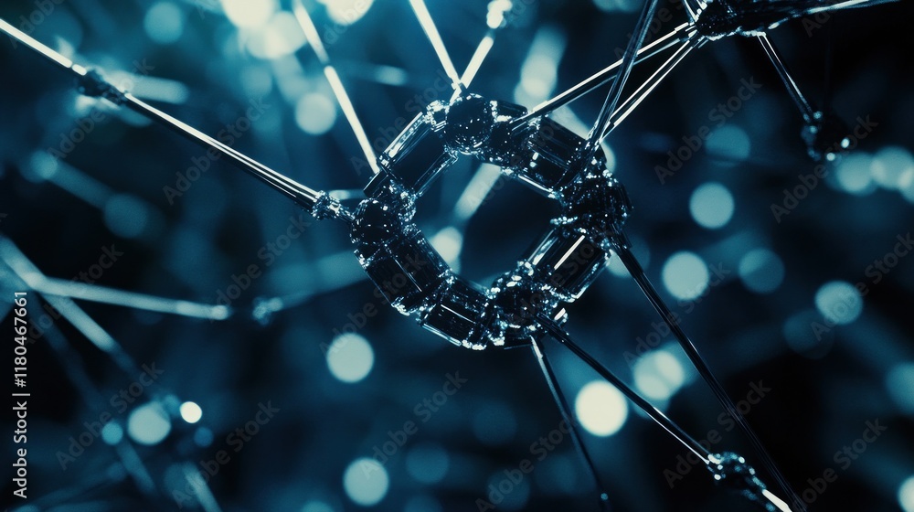 Poster abstract representation of molecular structures.
