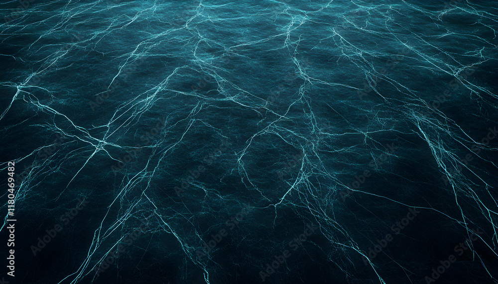 Poster abstract dark teal textured background featuring a network of glowing lines, ideal for design projec