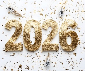 2026 isolated on white background