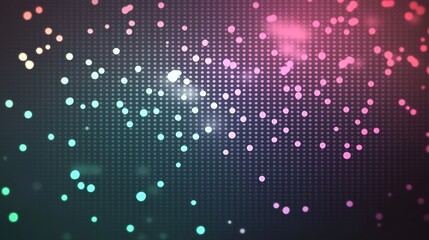 Abstract Background With Colorful Glowing Dots