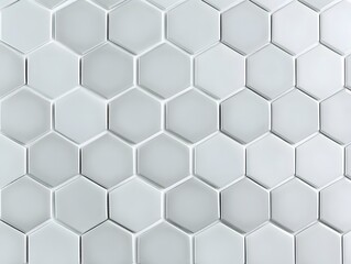 Naklejka premium Pattern of Light Gray Hexagonal Tiles