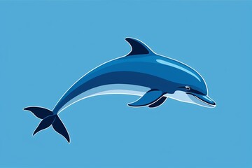 Fototapeta premium dolphin jumping in the air with its mouth open