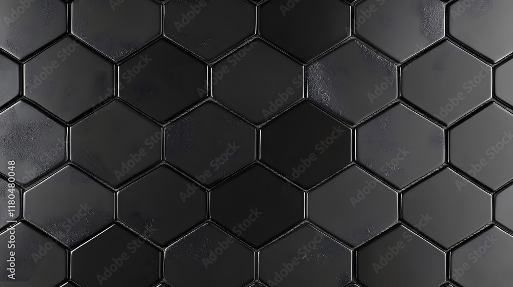 Aufkleber repeating hexagonal tile pattern in dark gray