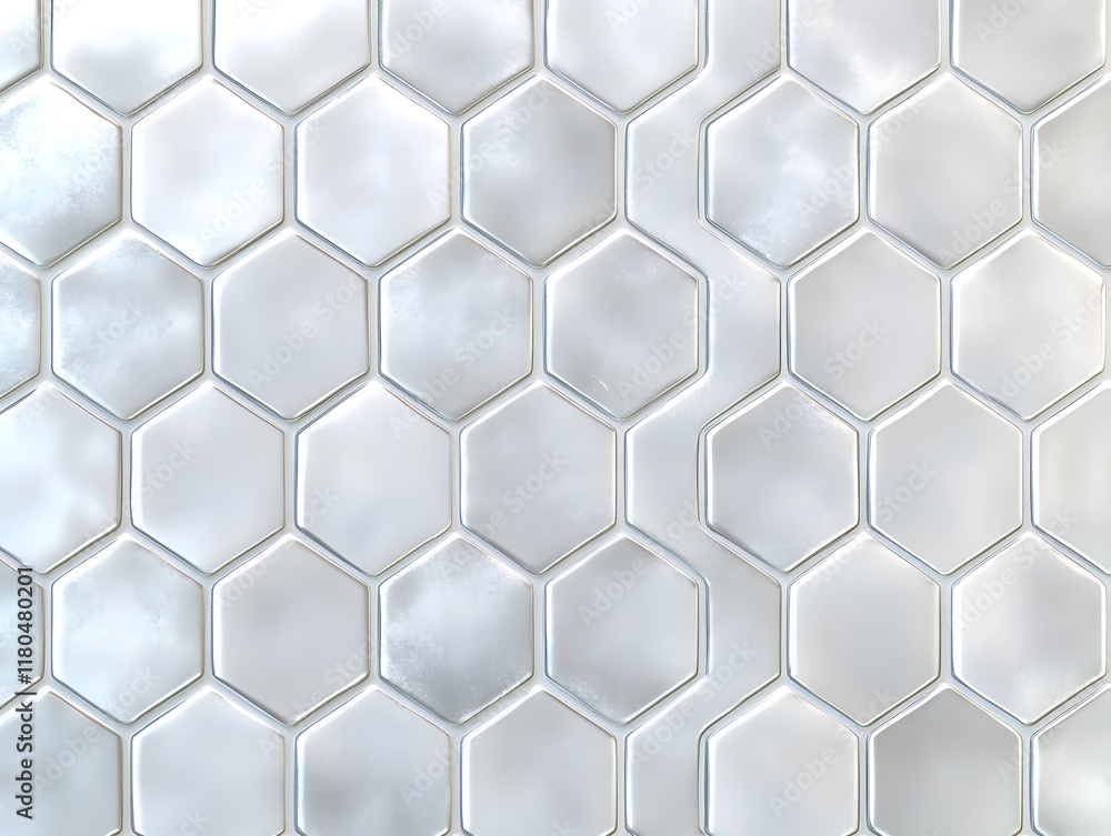 Poster repeating hexagonal tile pattern