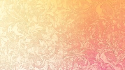 Abstract Floral Pattern in Warm Peach and Yellow Hues