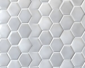 Repeating Pattern of Light Gray Hexagonal Tiles