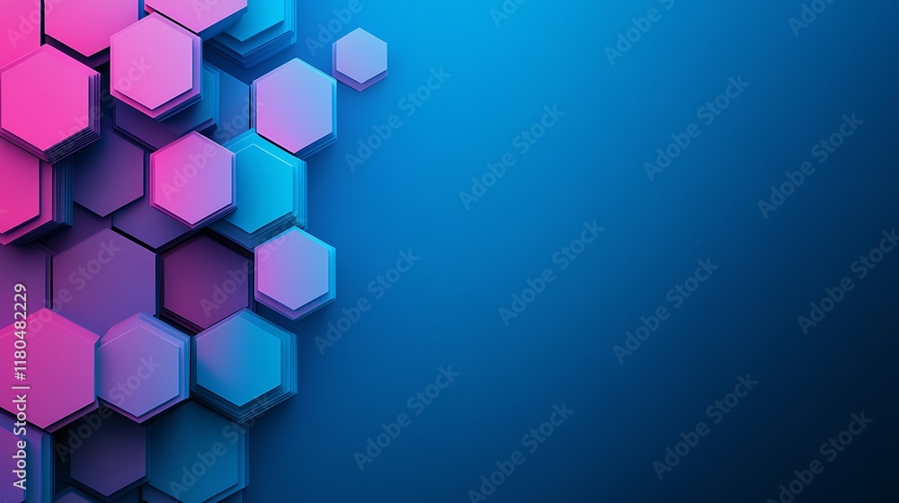 Poster abstract hexagon pattern background design