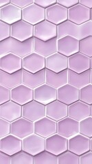Naklejka premium Seamless Pattern of Light Purple Glossy Hexagonal Tiles