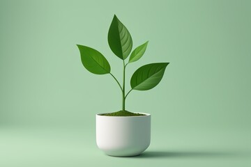 there is a plant that is growing out of a pot