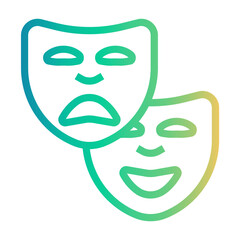 drama Line Gradient Icon