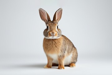 Obraz premium there is a brown rabbit sitting on a white surface