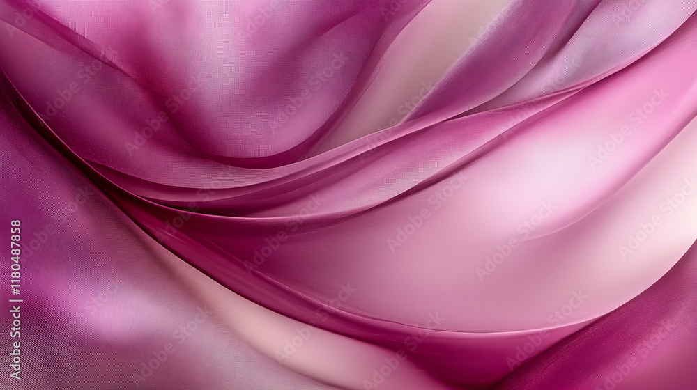 Poster abstract image of flowing pink and purple fabric with soft gradients and subtle texture. perfect for