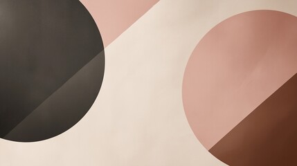 Abstract background with geometric shapes, circles and triangles.