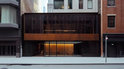 Modern Architectural Gem in NYC: Sleek Glass and Metal Facade