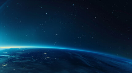 Fototapeta premium Smooth Gradient from Black to Muted Blue for Cosmic Space Background