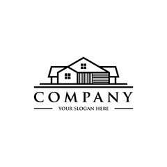 Fototapeta premium real estate logo , house logo formed from lines.