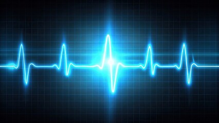 Fototapeta premium Electrified Heartbeat with Pulse, energy, pulse, energy, pulse, rhythm, vibrant,electrical impulses, medical
