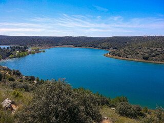 Ruidera Lagoon in the municipality of Ossa de Montiel, Albacete, Spain.