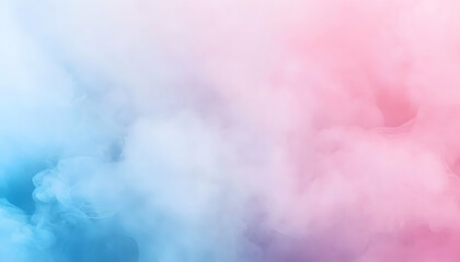Dreamy pastel blue and pink smoke abstract background, perfect for designs needing a soft and ethereal feel.  Ideal for websites, social media, or presentations.