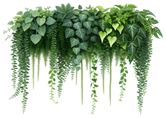 Asparagus densiflorus hanging plant, 3D illustration, isolated on transparent background, ultrahigh detail, 4K quality 