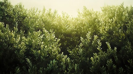 Obraz premium Lush Green Foliage: A Serene Nature Scene