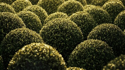 Green Lush Bushes: Serene Garden Landscape