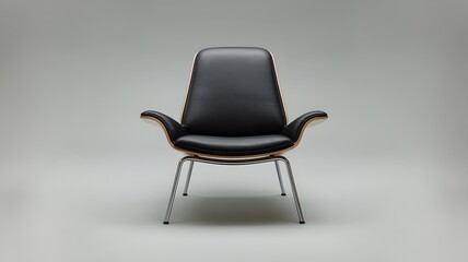 Modern Black Leather Office Chair with Elegant Design