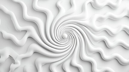 Abstract white swirl design with flowing lines and smooth curves, perfect for backgrounds.