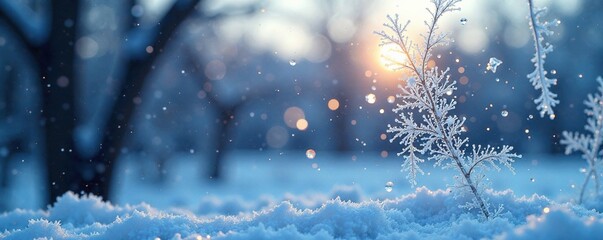 Icy crystals forming on a frosty winter windowpane, frosty scenes, wintry window
