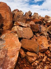red rock wall