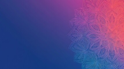 Abstract Mandala Design on Gradient Background
