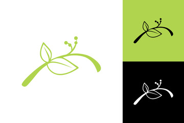 Leaf twig branch vector background leaves tree nature design isolated