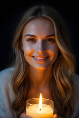 portrait of a woman with a candle