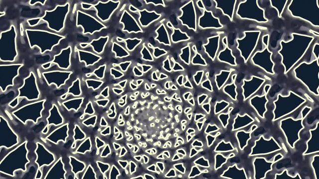 Spiral geometry zoom in and out 2d looped animation