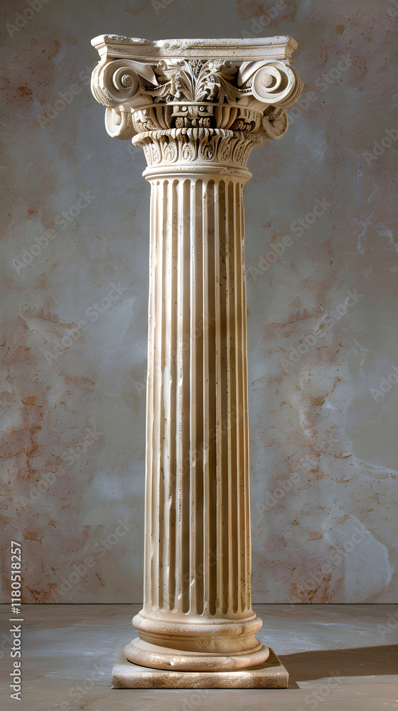 Leinwandbilder an elegant exhibition of ancient greek architecture: the flawlessly fluted ionic column