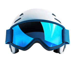 Ski Helmet Visor for Clear Vision - Isolated on White Background