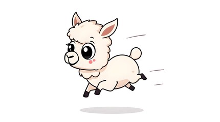 one cute little alpaca isolated on light background for playful home decor ideas