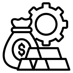 Asset Management Icon Element For Design