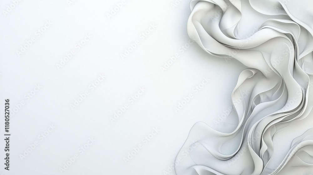 Poster abstract flowing fabric texture on soft light background for modern design and creative proposals