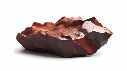 Obraz premium Iron oxide, 3d illustration, realistic, isolated on white background. Ironshade. Illustration