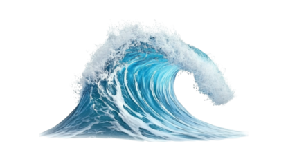 A water waves isolated on white background
