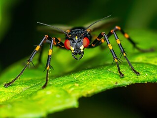 Tiny Spider on Leaf