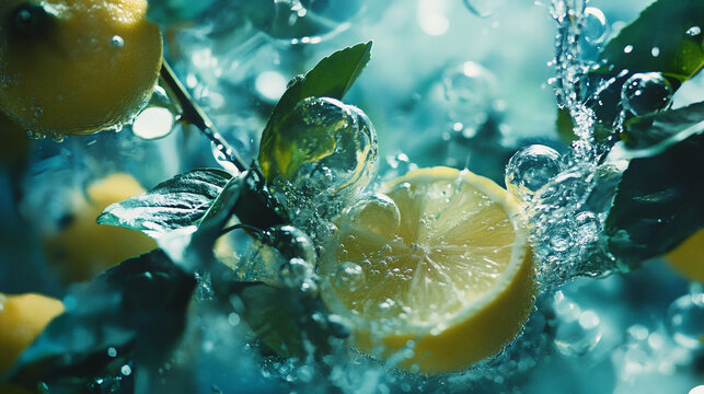 meon leaf splash water