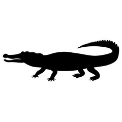 aligator silhouette illustration