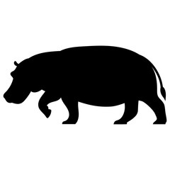 hippopotamus silhouette silhouette 