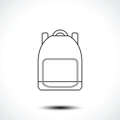 School backpack line icon. Back to school. Vector illustration.