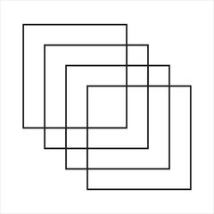 Abstract minimalist lined stair shape art illustration. 