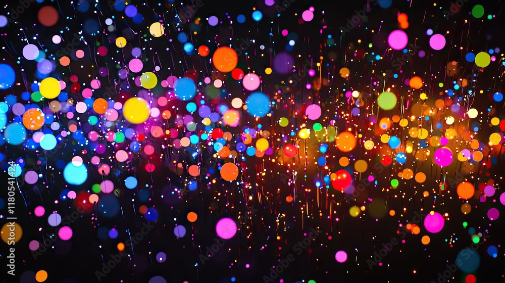 Aufkleber vibrant abstract background with colorful bokeh lights and striking visual impact for creative desig