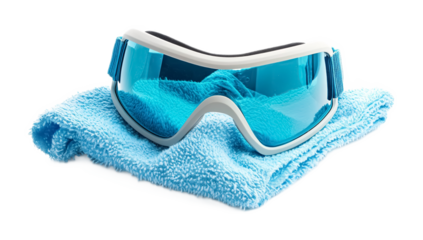 Snow Goggles Cleaning Cloth for Clear Vision � Isolated on White Background