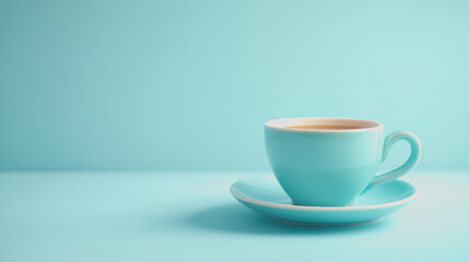 Fototapeta premium Healthy Comfort Food Coffee Cup on Blue Background Delicious Beverage Warmth Relaxation Morning Routine Lifestyle Wellness Nutrition Aromatherapy Enjoyment Indulgence Tasty Beverage
